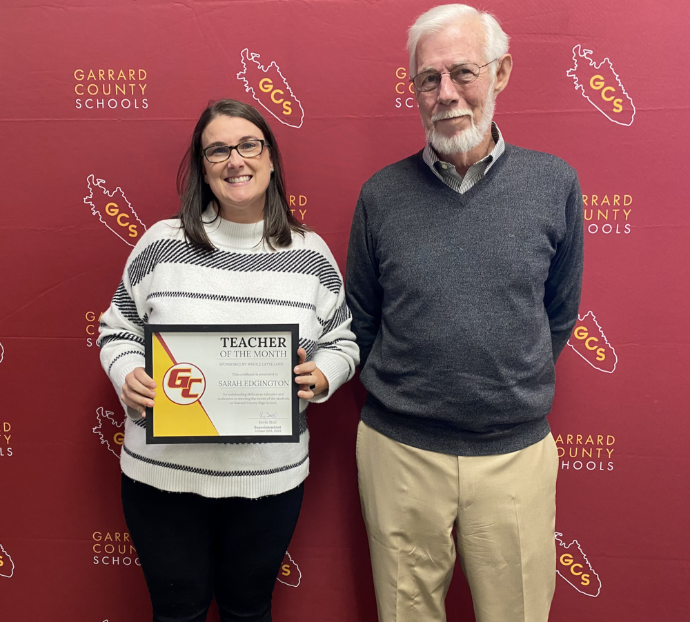 Sarah Edgington Named Teacher of the Month