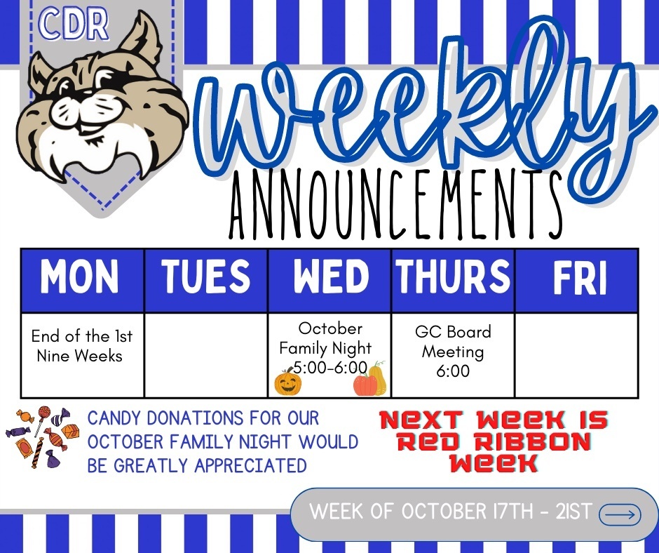 CDR Weekly Announcements