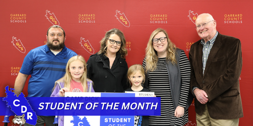 Lacy Stipe, CDR 2nd Grader, Named Student of the Month