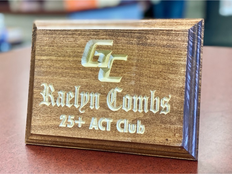 GCHS Award Plaque
