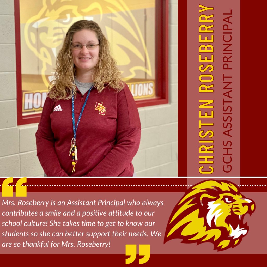 Assistant Principal Appreciation: GCHS Roseberry