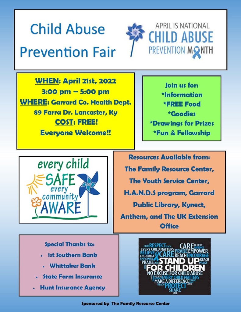 Child Abuse Prevention Flyer 