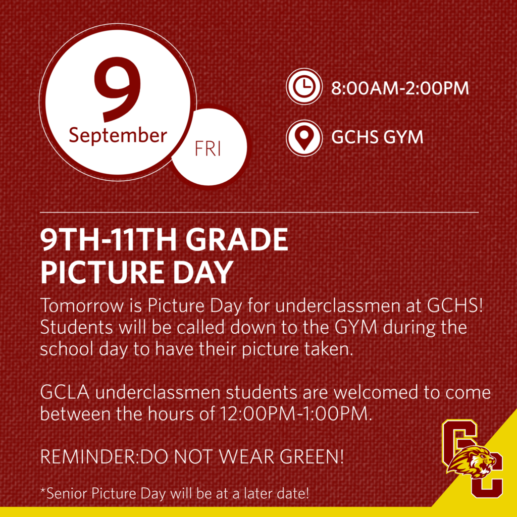 GCHS-Picture Day Graphic
